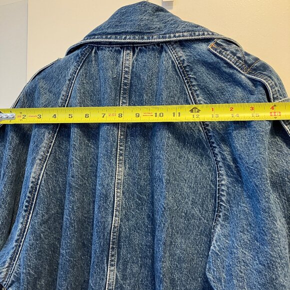 NWT Etica Jaques Denim Trench Coat (Medium Wash) - Picture 6 of 16